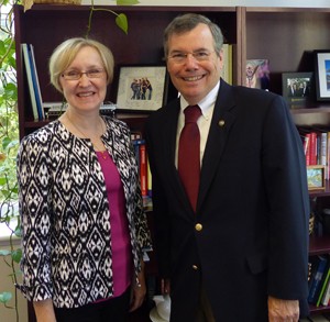 Robert Musil meets with Dr. Mary Boyd, Vice President for Academic Affairs
