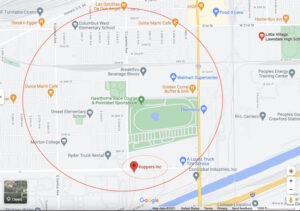 Image of map of Koppers location